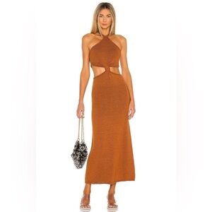 Cult Gaia Cameron knit dress - XS. NWT. Brown/ Amber.